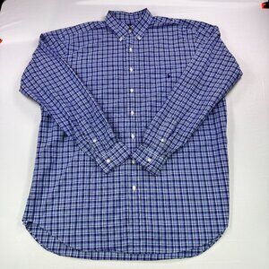 Ralph Lauren XLT Tall Blue Plaid Button-Down Shirt